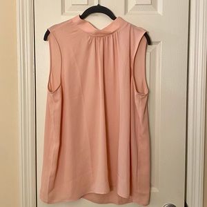 LOFT blush mock neck shell sleeveless blouse
